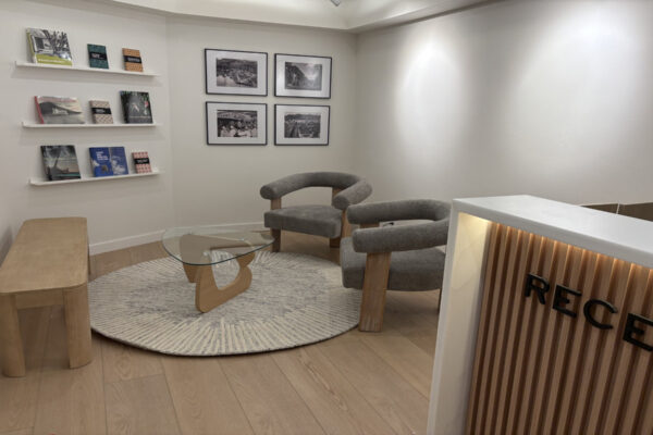 3rd Floor Reception Sitting Area with seating and decorations