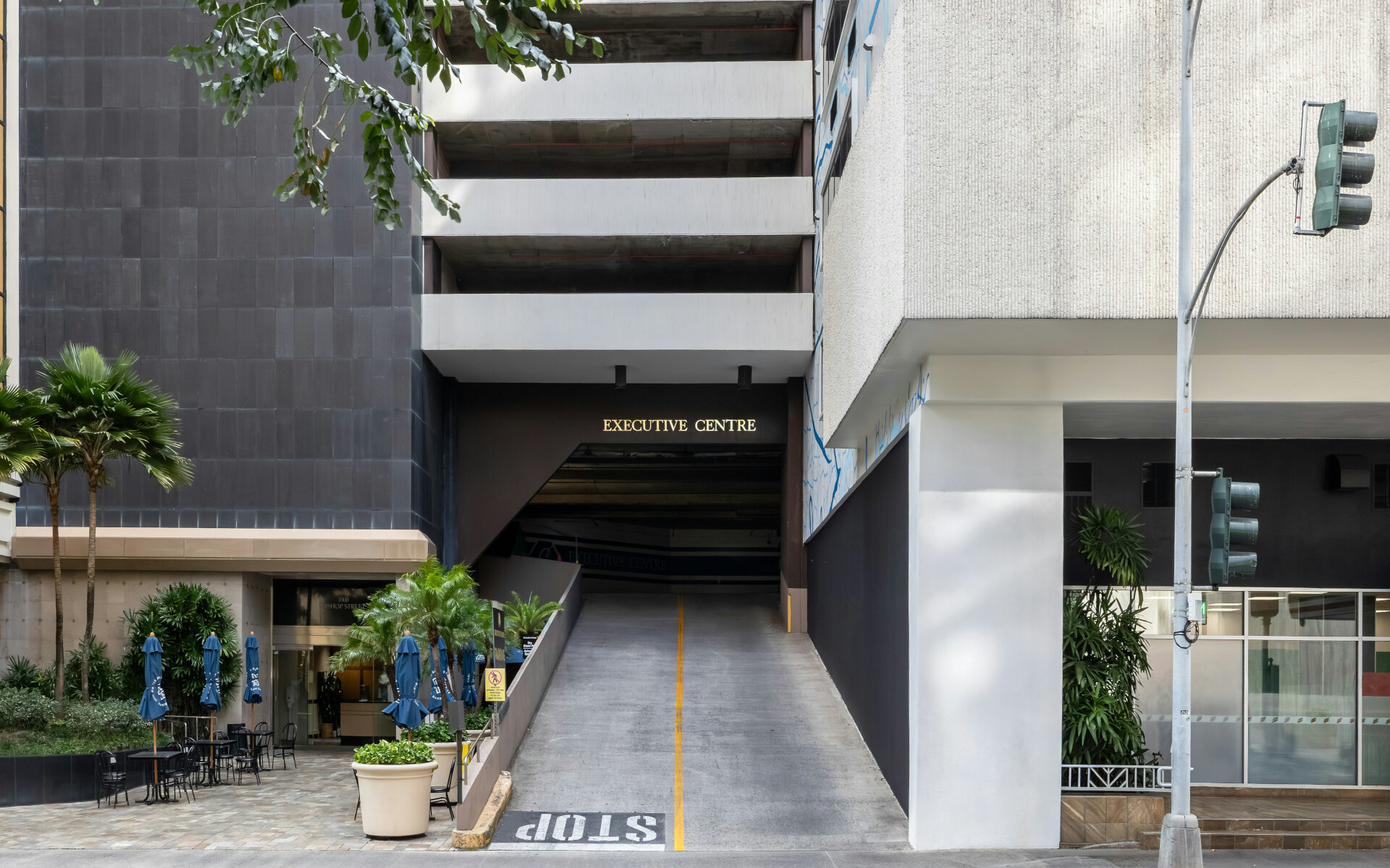 Bishop Suites parking entrance