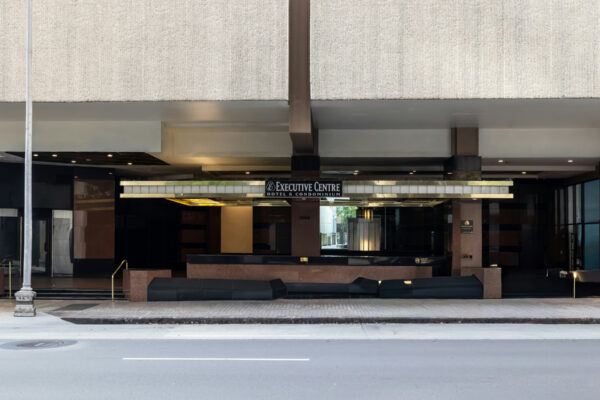 Entrance to the Bishop Suites at the Executive Center with signage