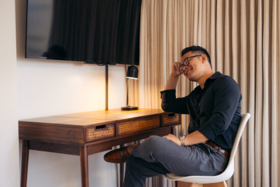 Man at a desk